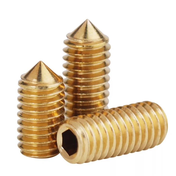 Brass Set Screw With Cone Point